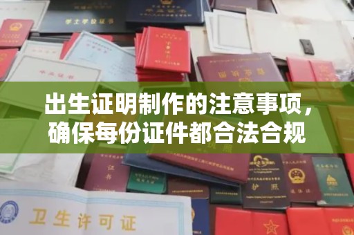石城出生证明制作的注意事项，确保每份证件都合法合规