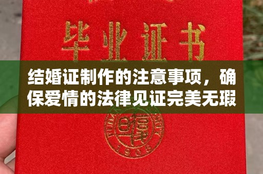 石城结婚证制作的注意事项，确保爱情的法律见证完美无瑕